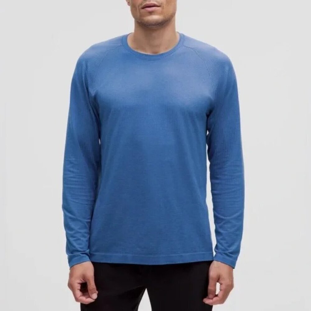 LULULEMON Metal Vent Tech Long-Sleeve Shirt XXL in Pipe Dream Blue/Pitch
